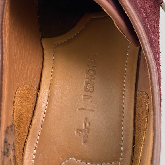 J SHOES Viceroy Red Suede Leather Blucher Oxford Shoes main image 2